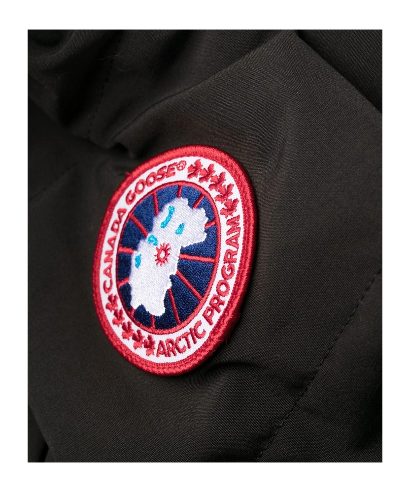 Canada Goose Hooded Quilted Jacket Long Sleeves In Black