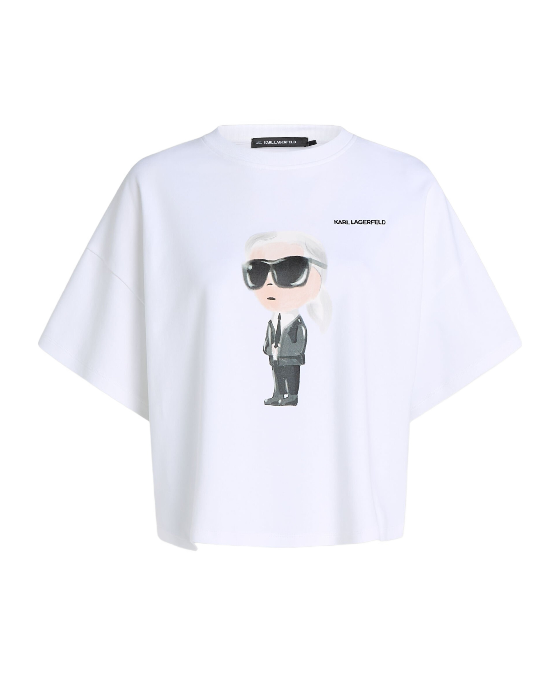 Karl Lagerfeld Ikon Boxy T-shirt In White