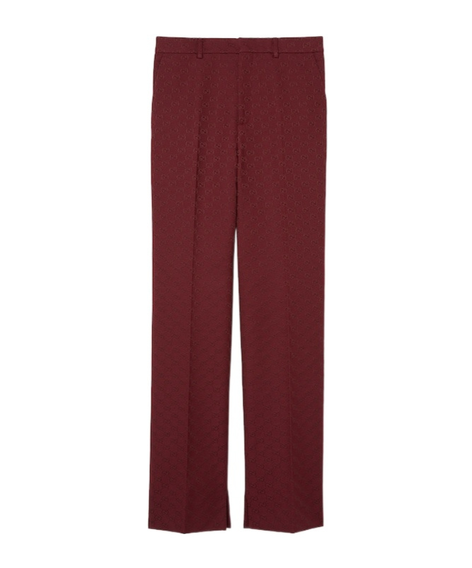 Gucci Gg Jacquard Trackpants In Red