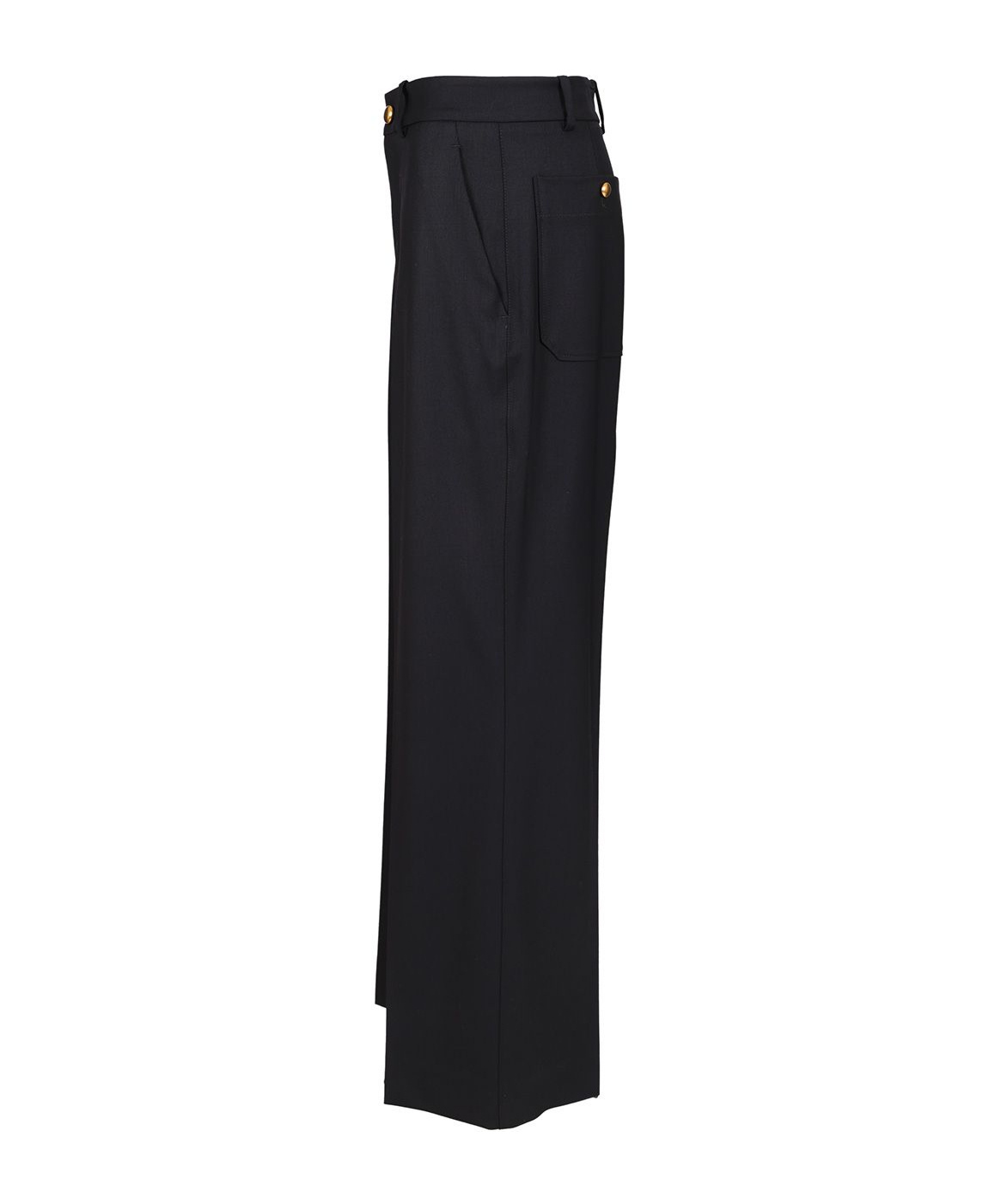 P.a.r.o.s.h Patch-pockets Virgin Wool-blend Trousers In Blue