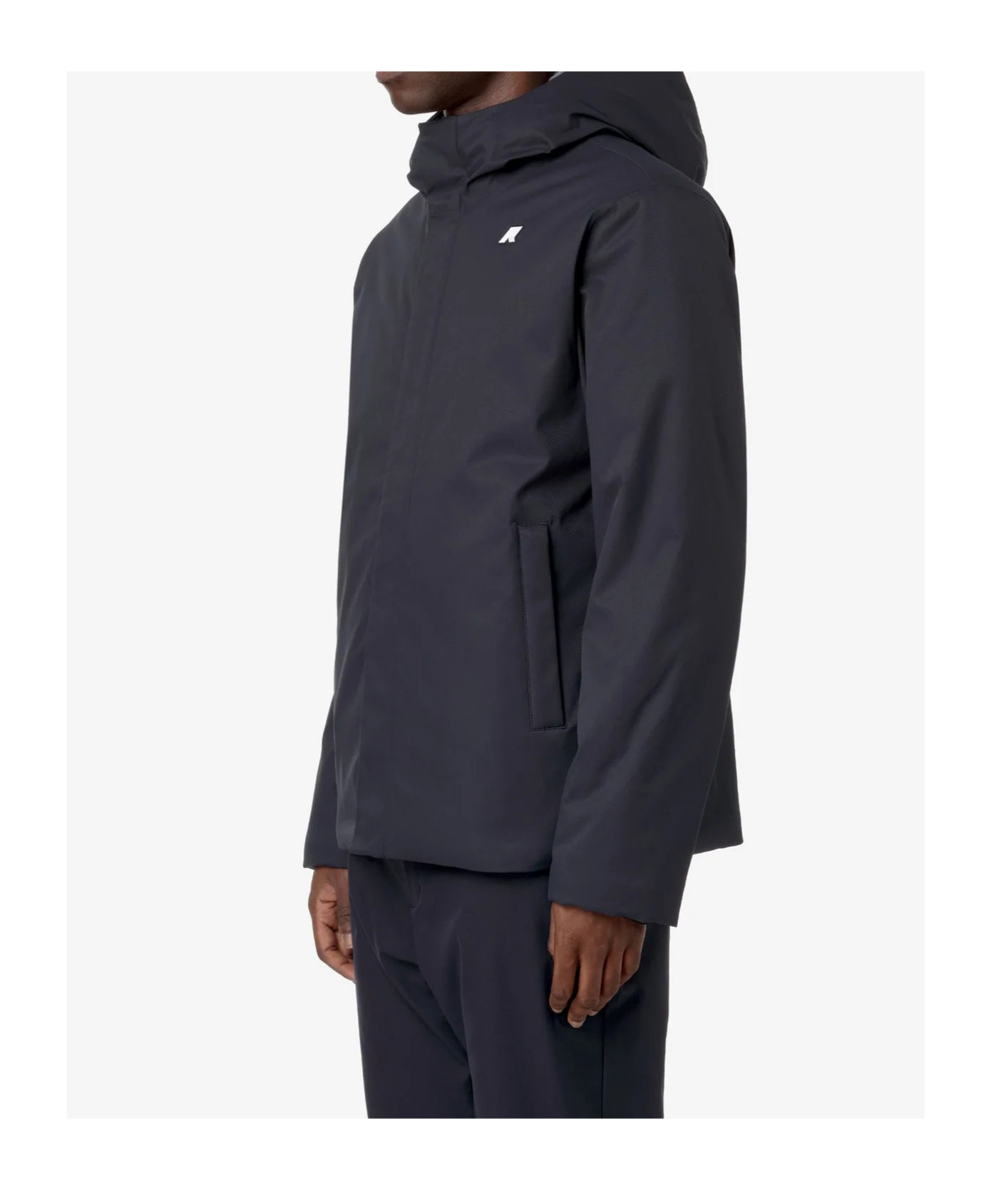K-way Short Jacket With Adjustable Hood In Multi