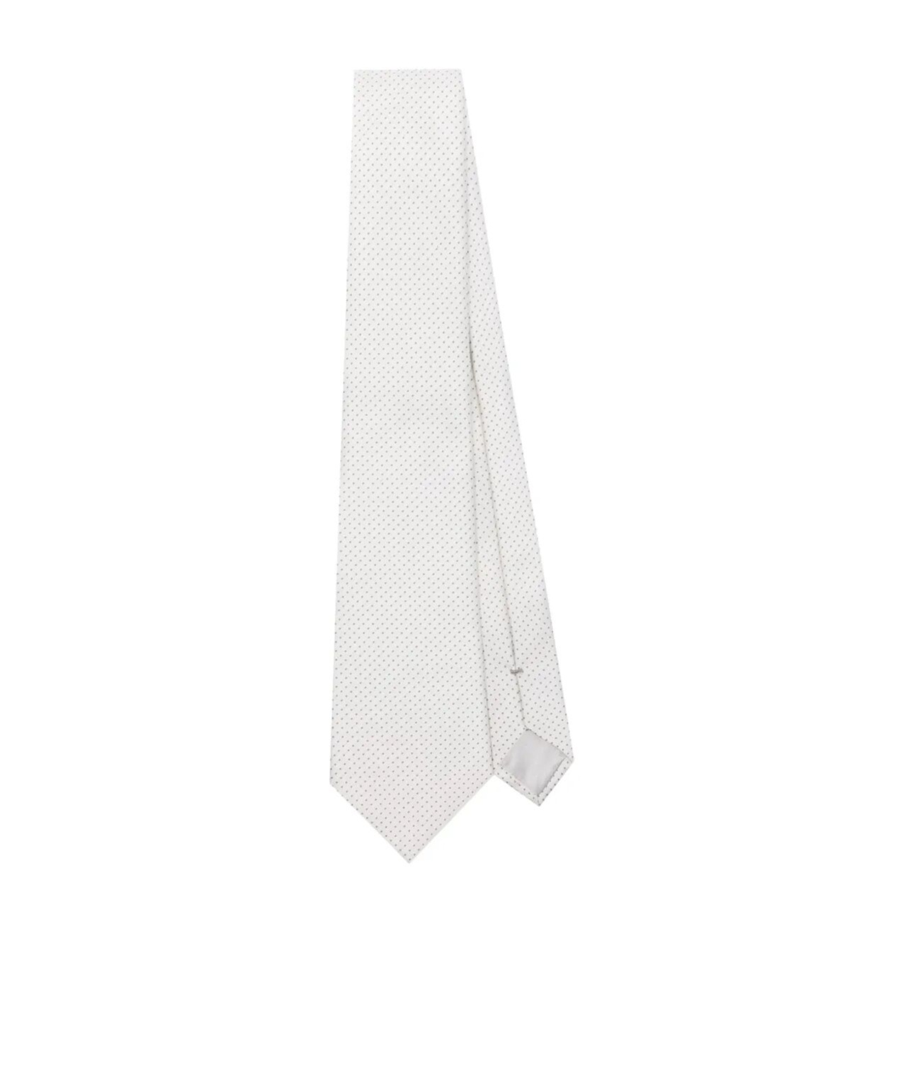 Giorgio Armani Patterned-jacquard Silk Tie In White