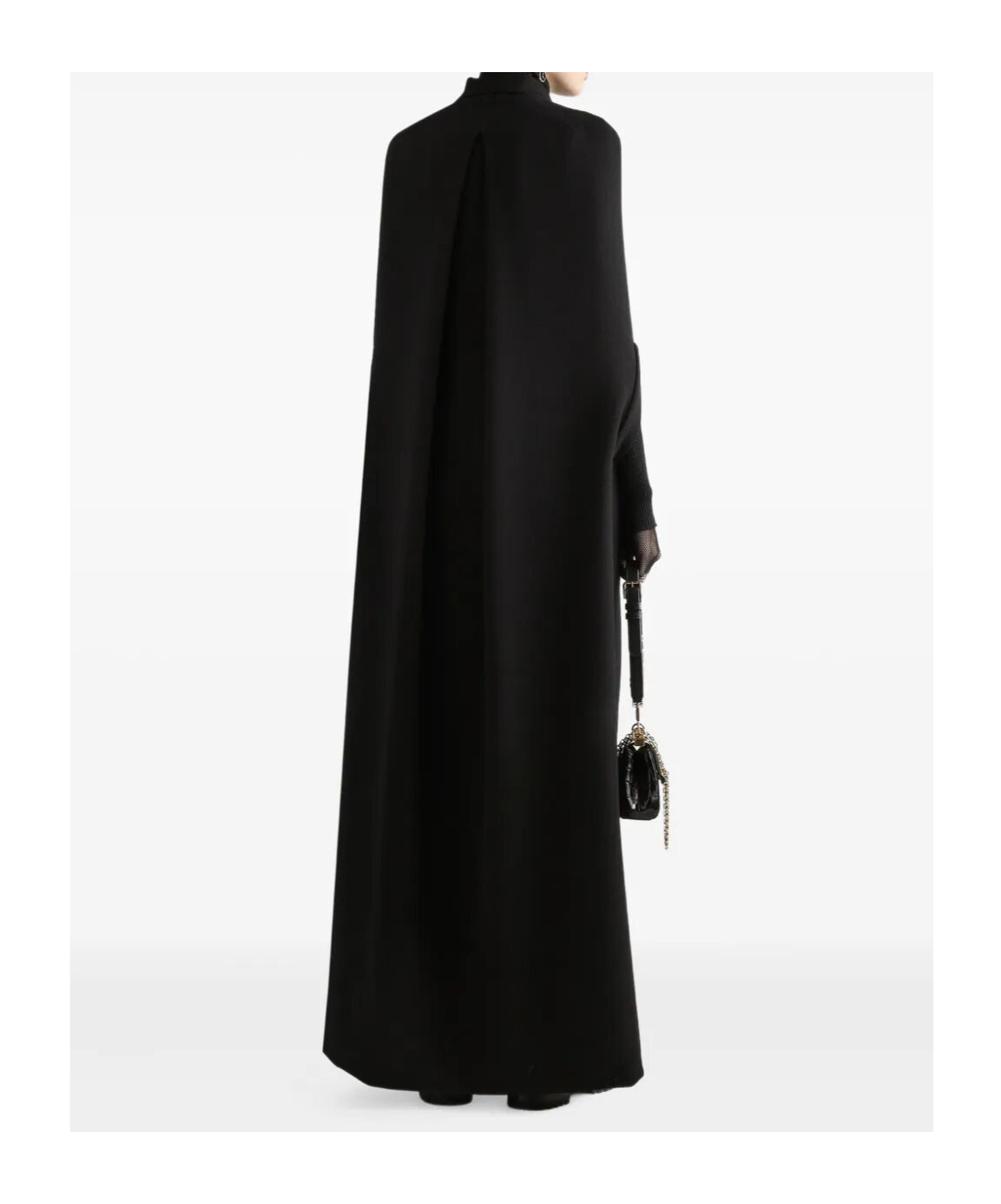 Dolce & Gabbana Crepe Coat In Black