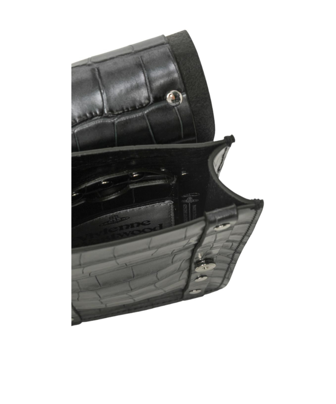 Shop Vivienne Westwood Flip Phone Bag In Black