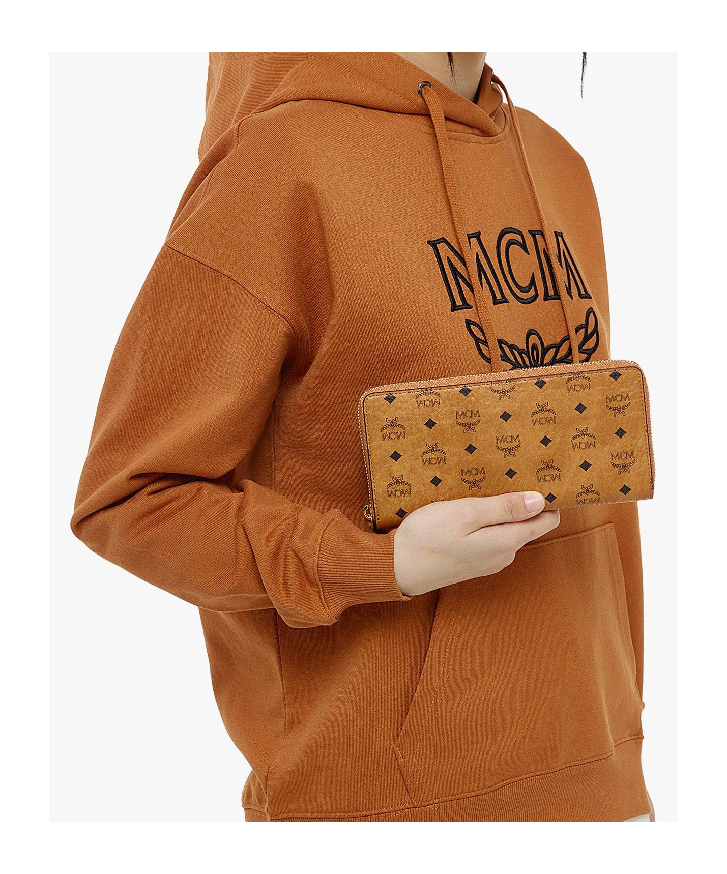Mcm Printed Canvas Aren Wallet