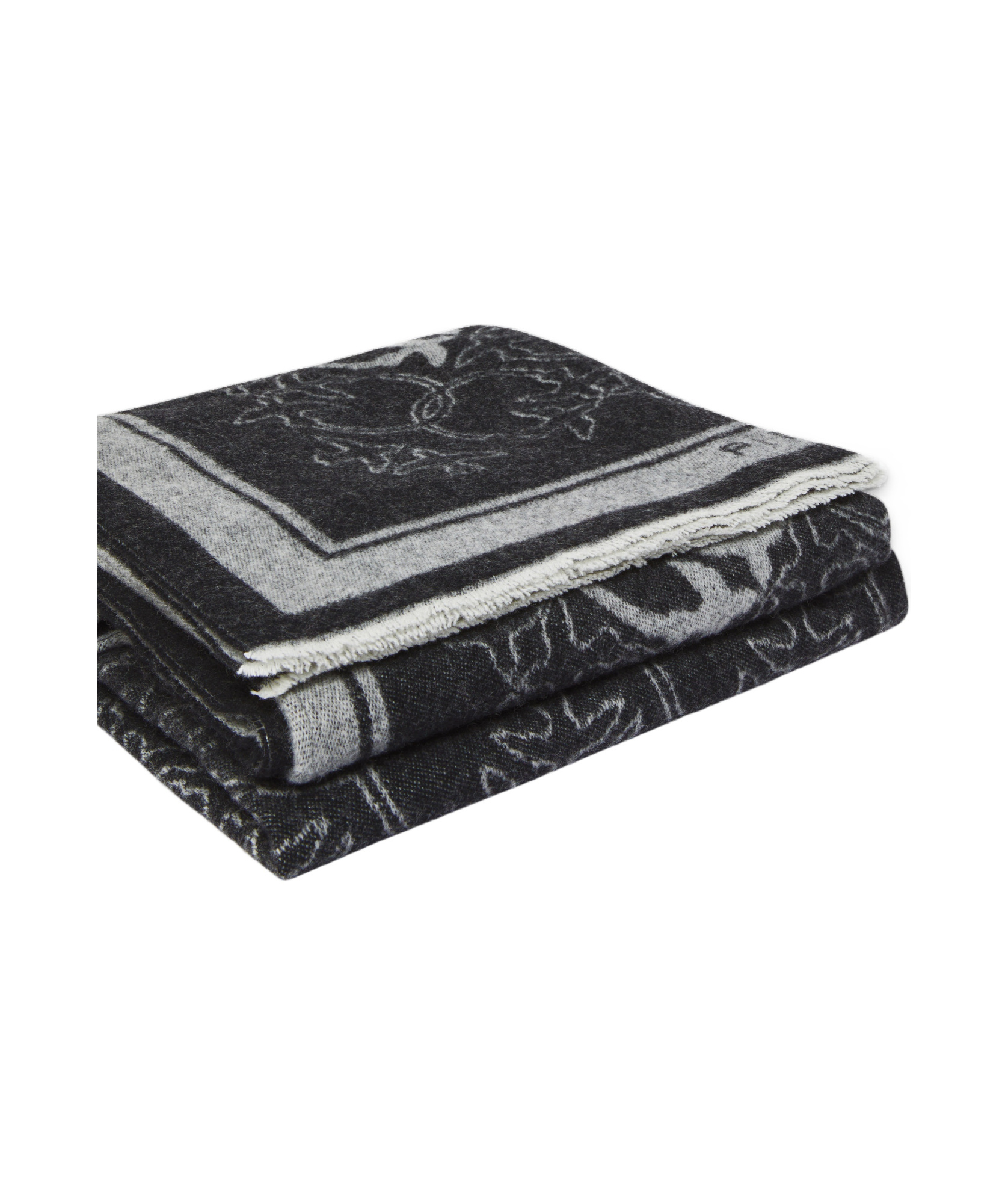 Pinko Love Birds Wool Poncho In Black