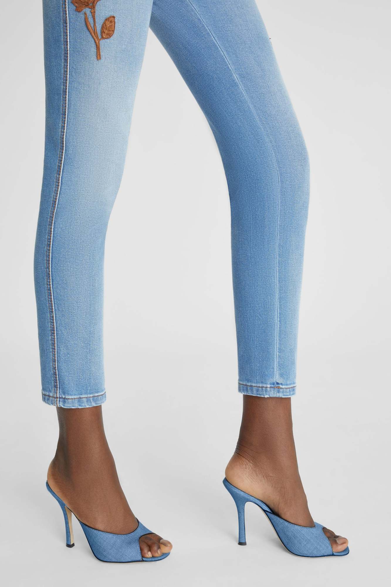 Ermanno Scervino Open-toed High-heeled Sandals In Blue