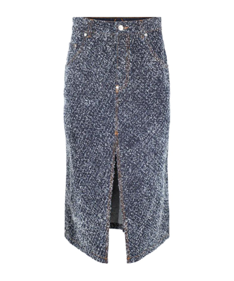 Stella Mccartney Slit Skirt In Gray