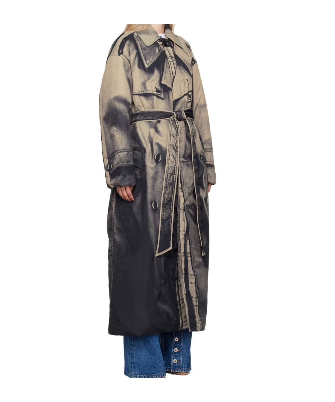 Jean Paul Gaultier 'the Trompe L'œil' Trench Coat In Black
