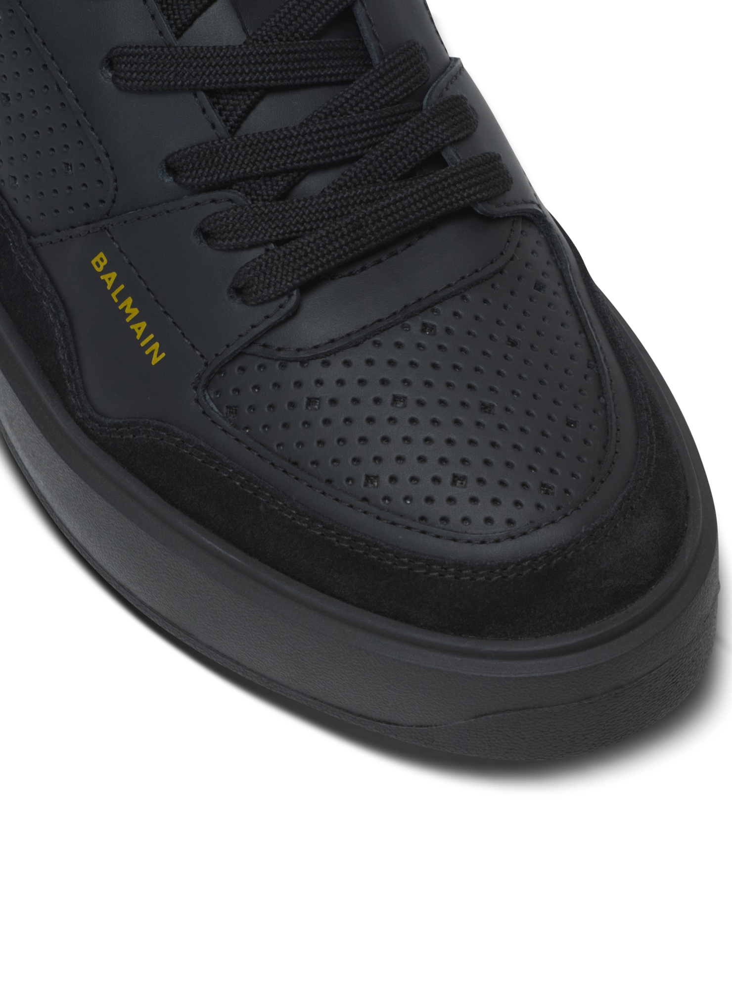 Balmain B-court Flip Sneakers In Black