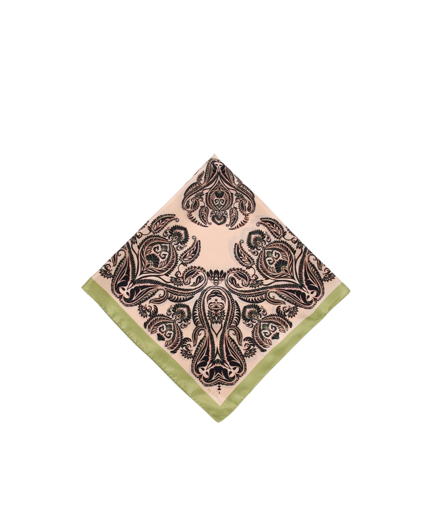 Etro Print Square Silk Scarf In Brown