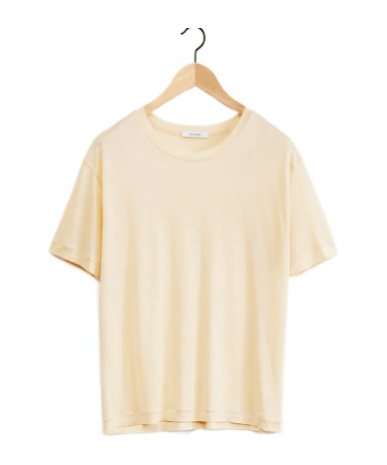 Lemaire Plain Knitted Short-sleeved T-shirt In Nude