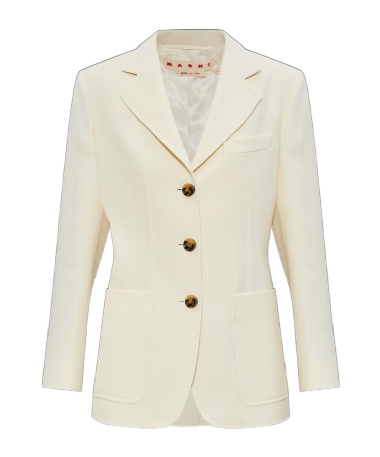 Marni Wool Blazer In Brown