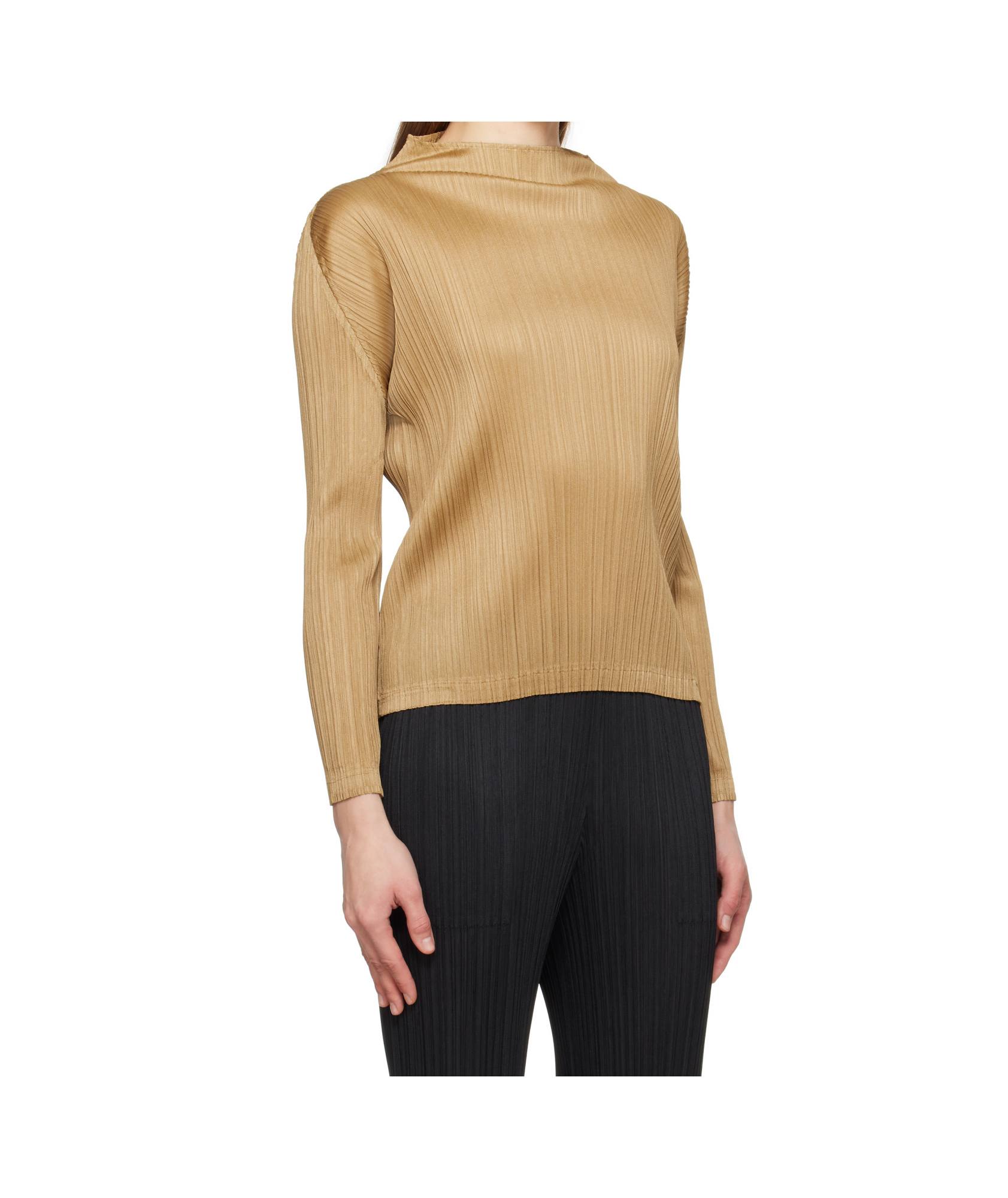 Shop Issey Miyake Long-sleeved Sweater In Nude