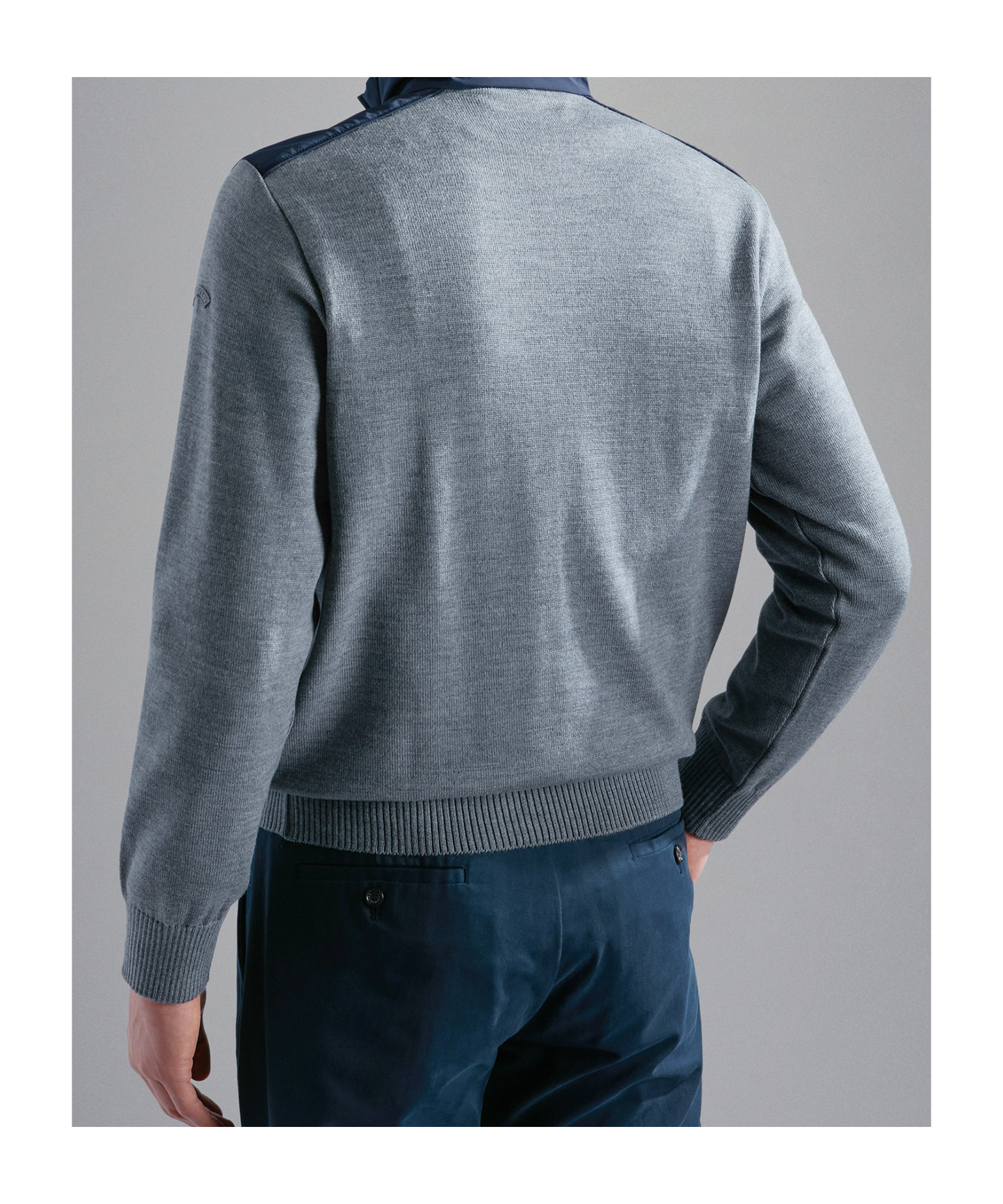 Paul & Shark Wool Sweater With Typhoon Insert In Gray