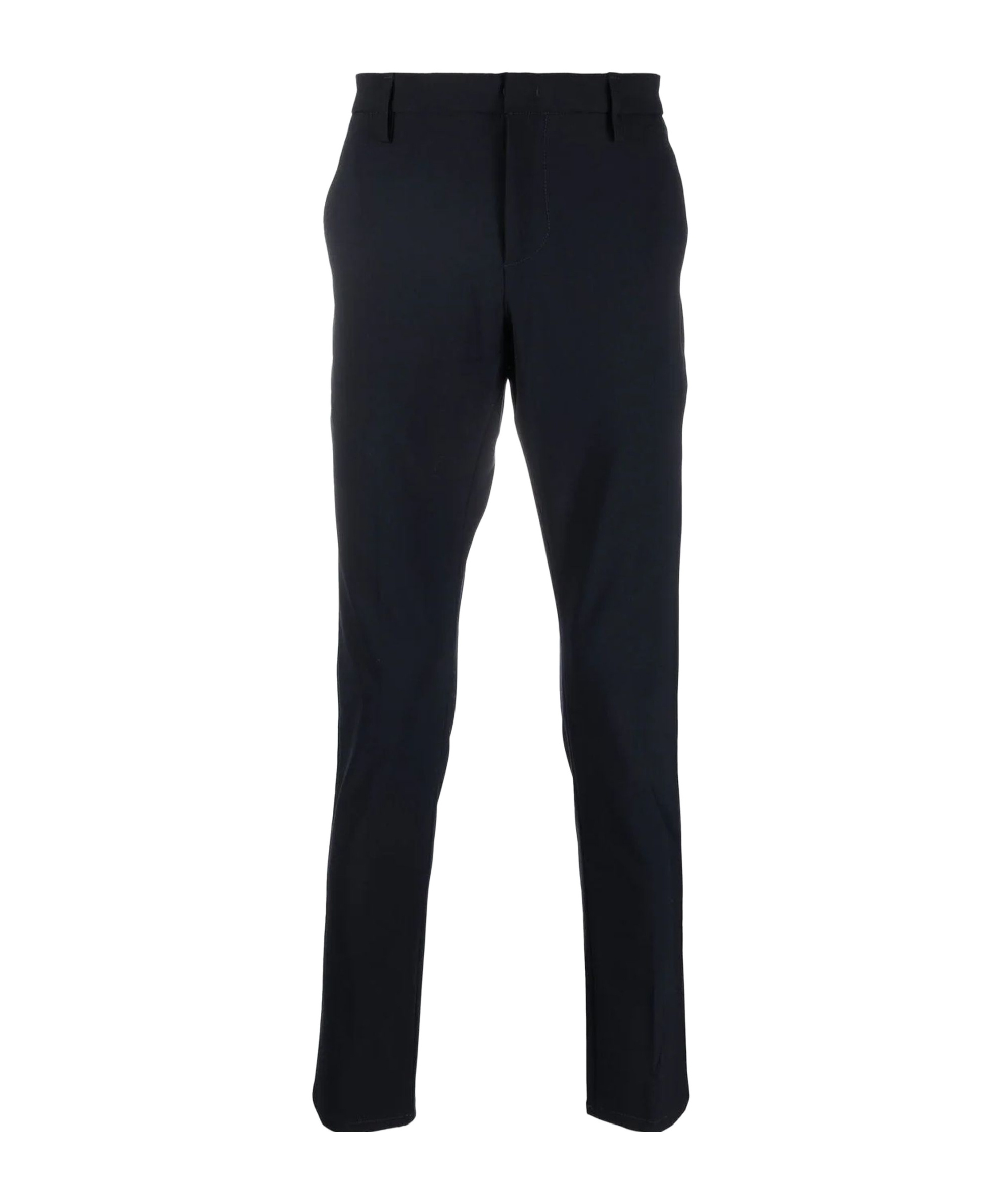 Dondup Logo-plaque Tailored Trousers In Blue