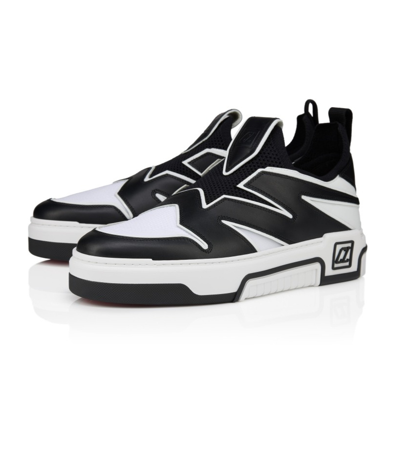 Christian Louboutin Astroflash Leather And Textile Sneakers