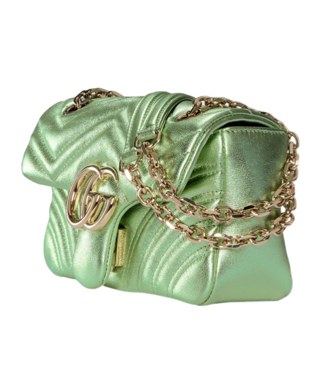 Gucci Gg Marmont Small Shoulder Bag In Green
