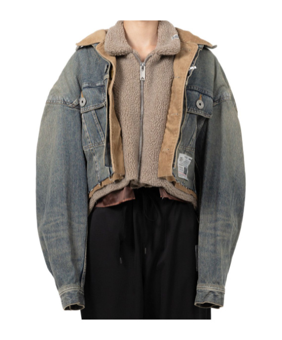 Miharayasuhiro Blue Triple Layered Denim Jacket In Blue