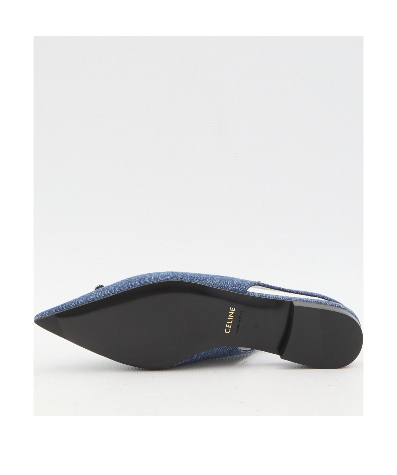 Celine Triomphe Flats In Blue