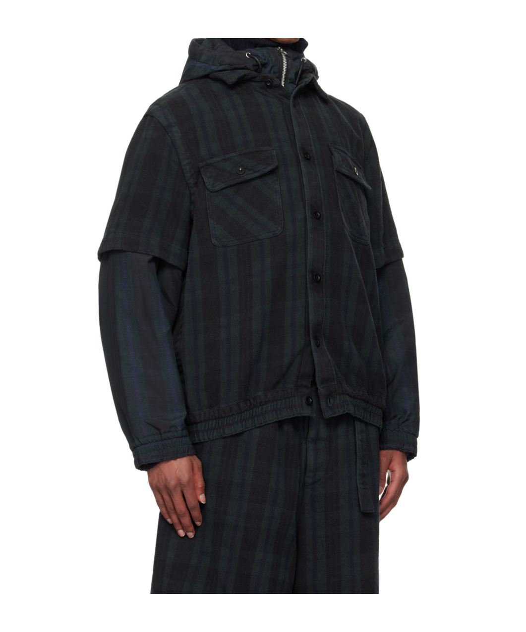 Sacai Long-sleeved Casual Jacket In Black