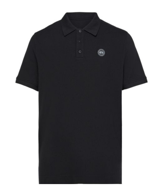 Shop Canada Goose Short-sleeved Polo Shirt In Black