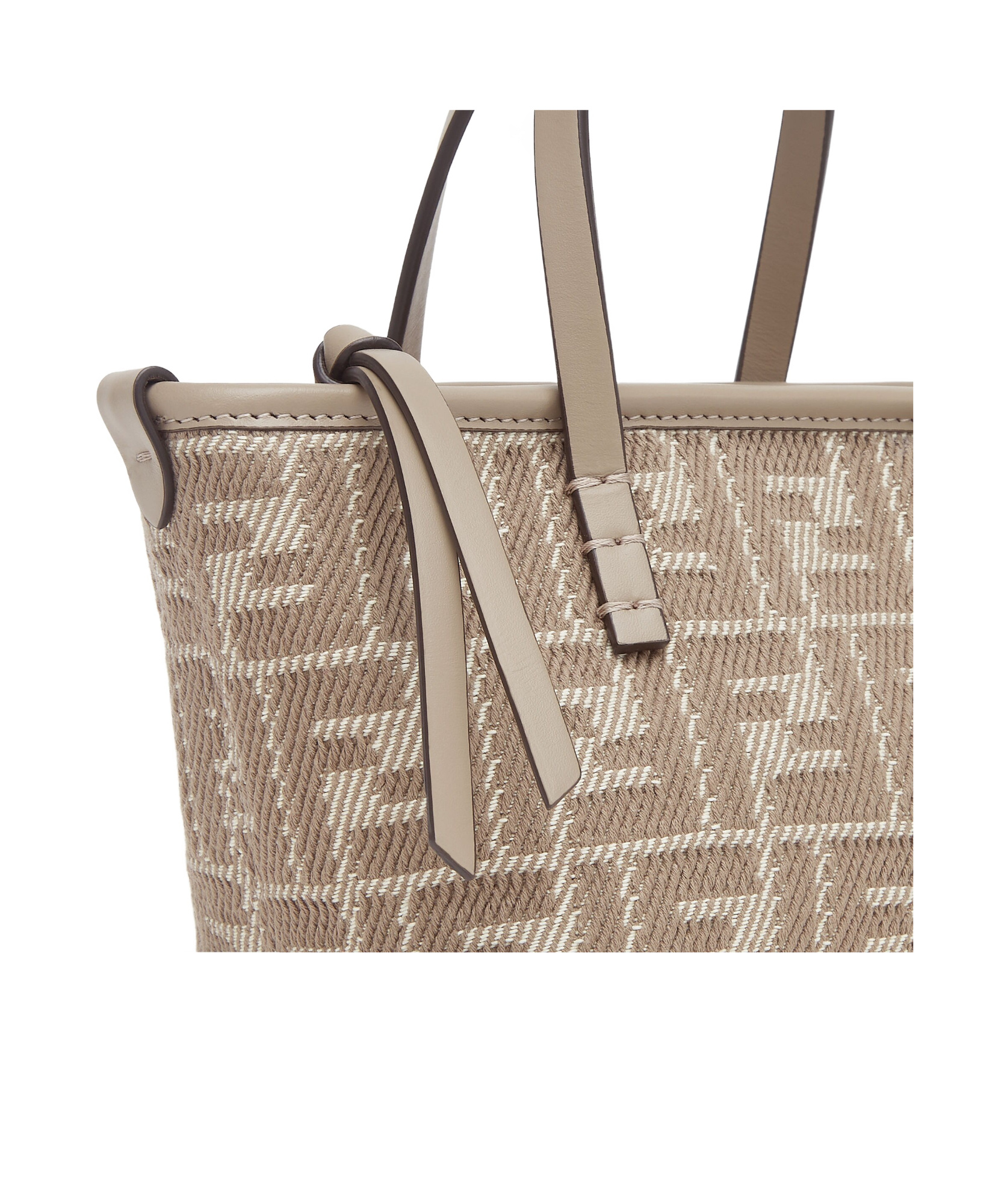 Fendi Dove Grey Roll Mini Minibag In Nude