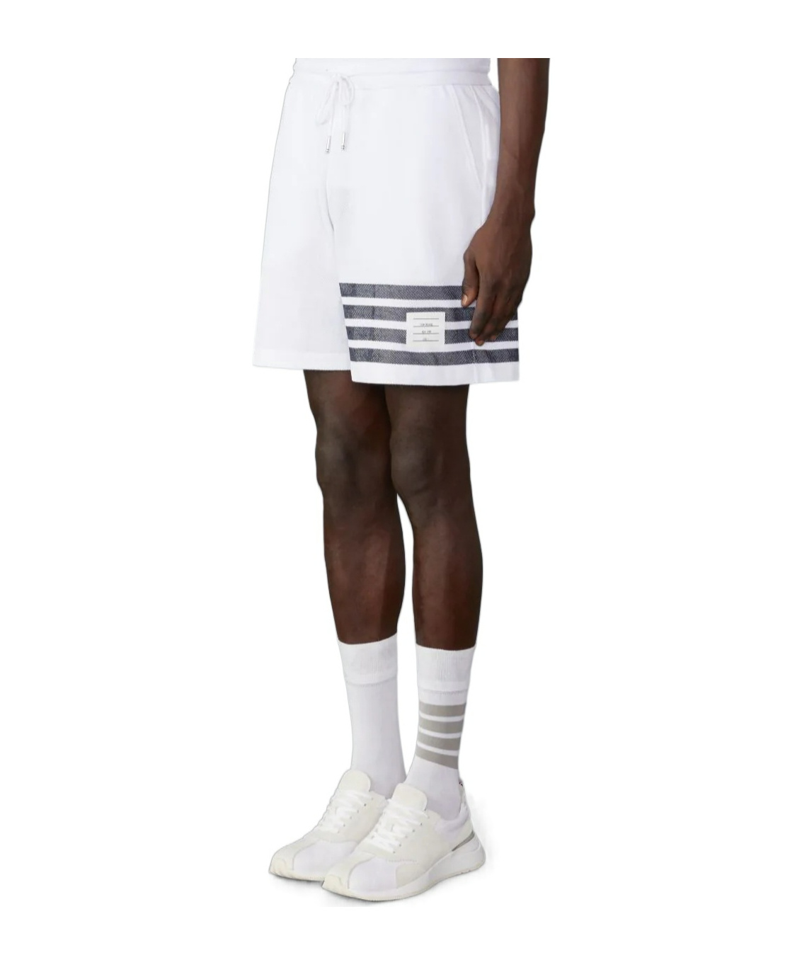 Thom Browne 4-bar Stripes Shorts In White