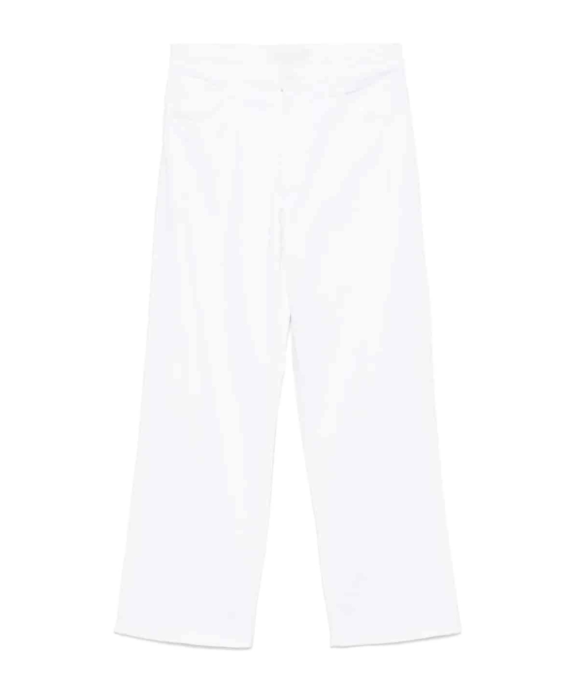 Mother The Spinner Zip Sneak Jeans In White