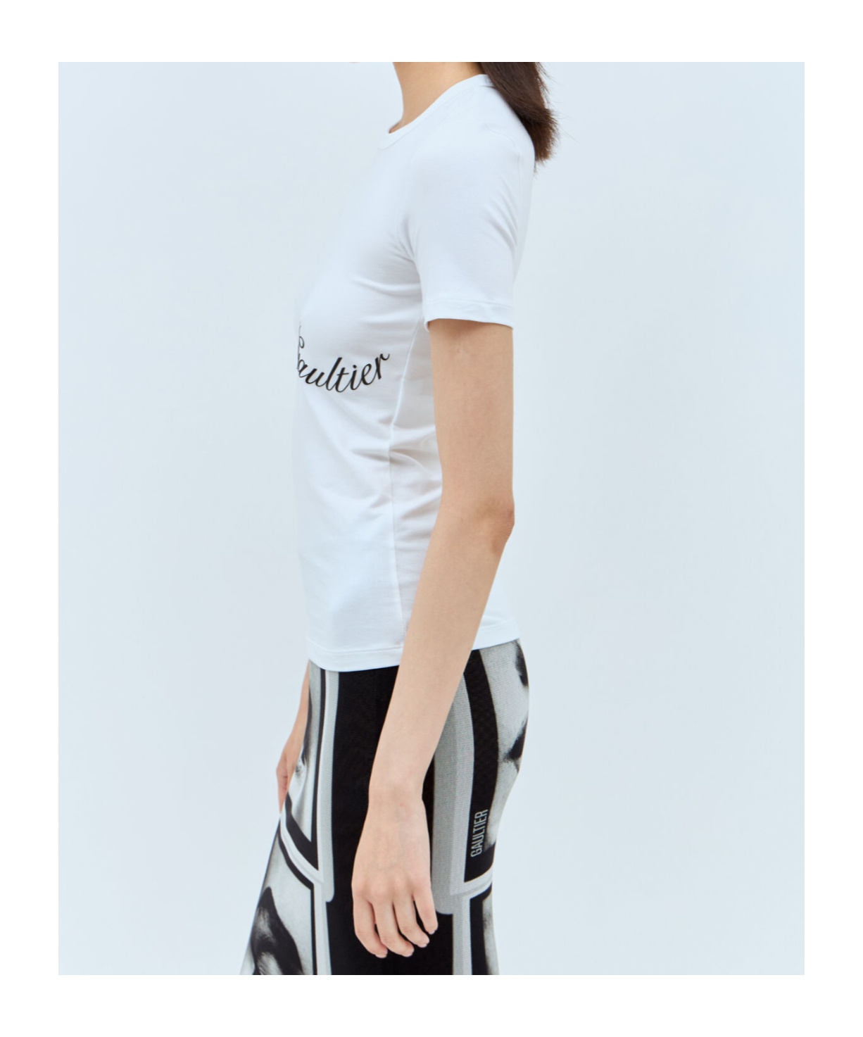 Jean Paul Gaultier Logo-lettering Cotton T-shirt In Blue