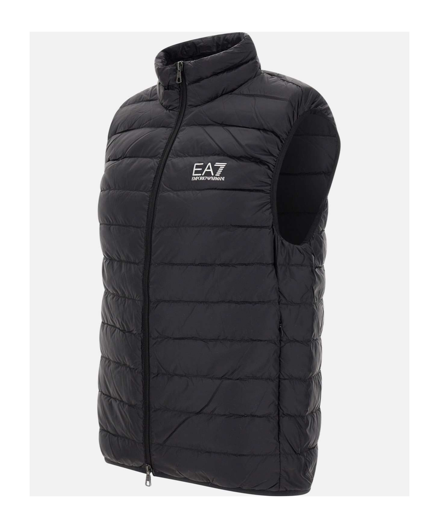Ea7 Logo-print Gilet In Black