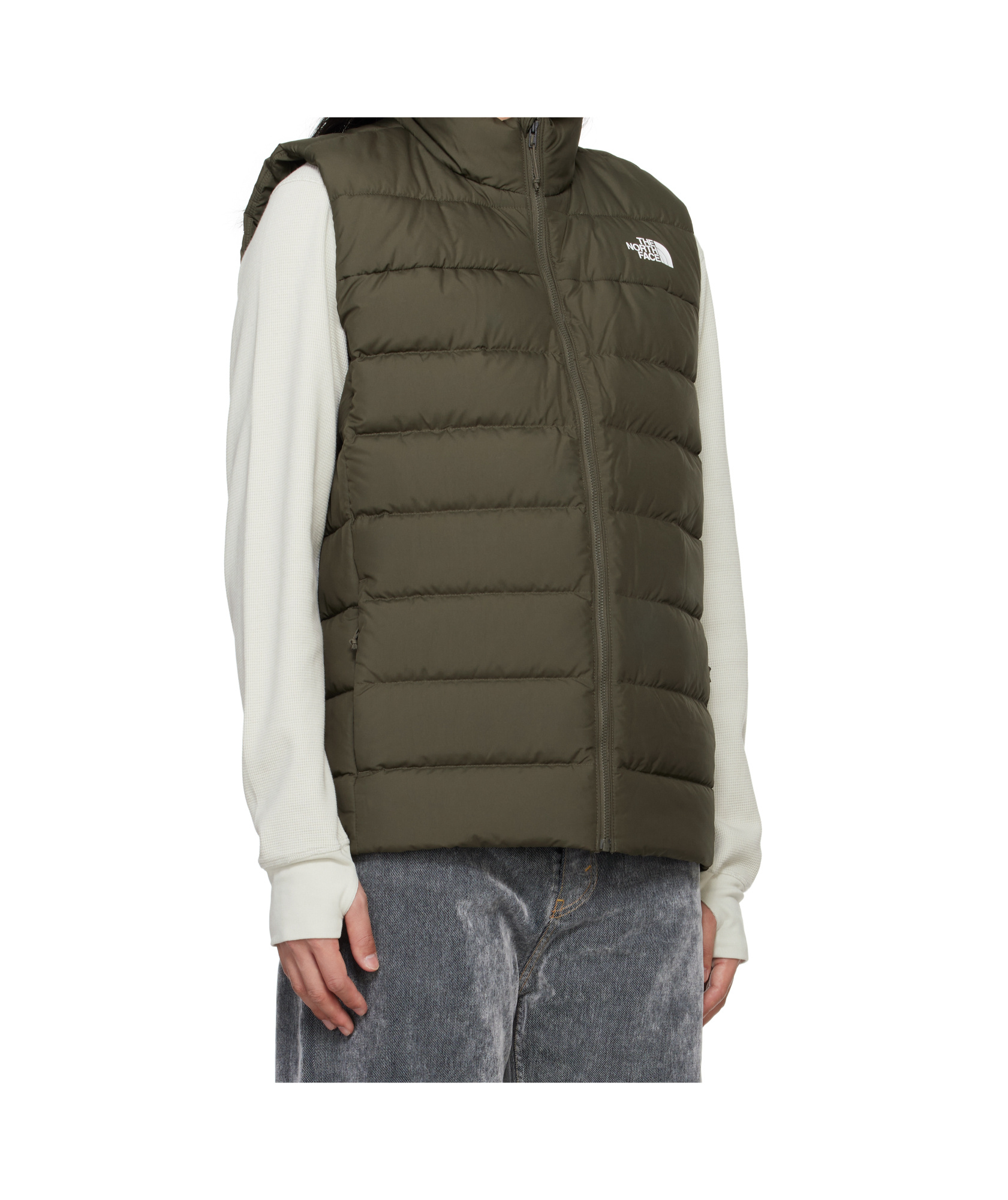 The North Face Mens Aconcagua 3 Vest In New Taupe Green
