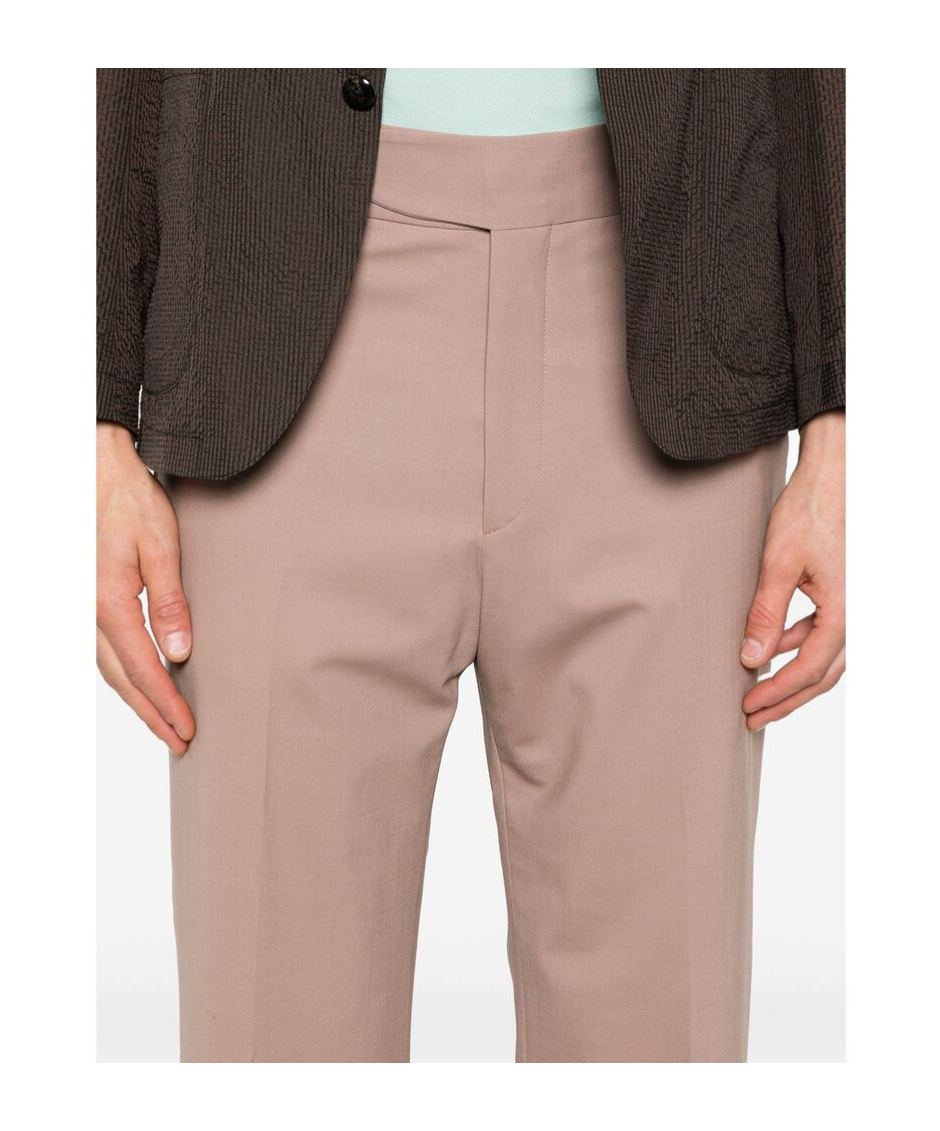Shop Tagliatore Belt-loop Casual Pants In Nude