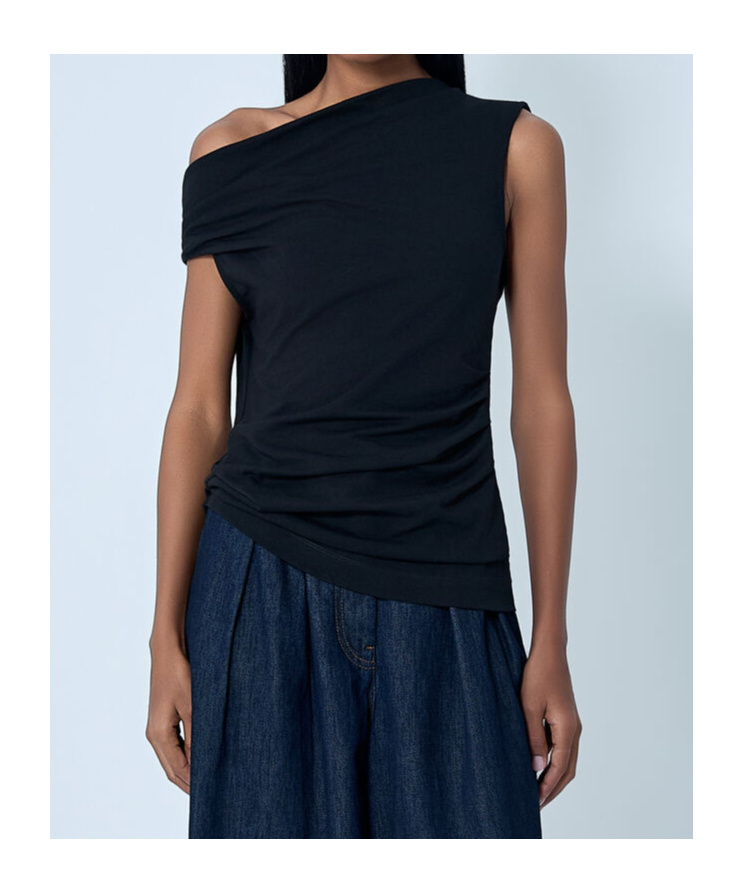 Dries Van Noten Asymmetrical Vest In Blue