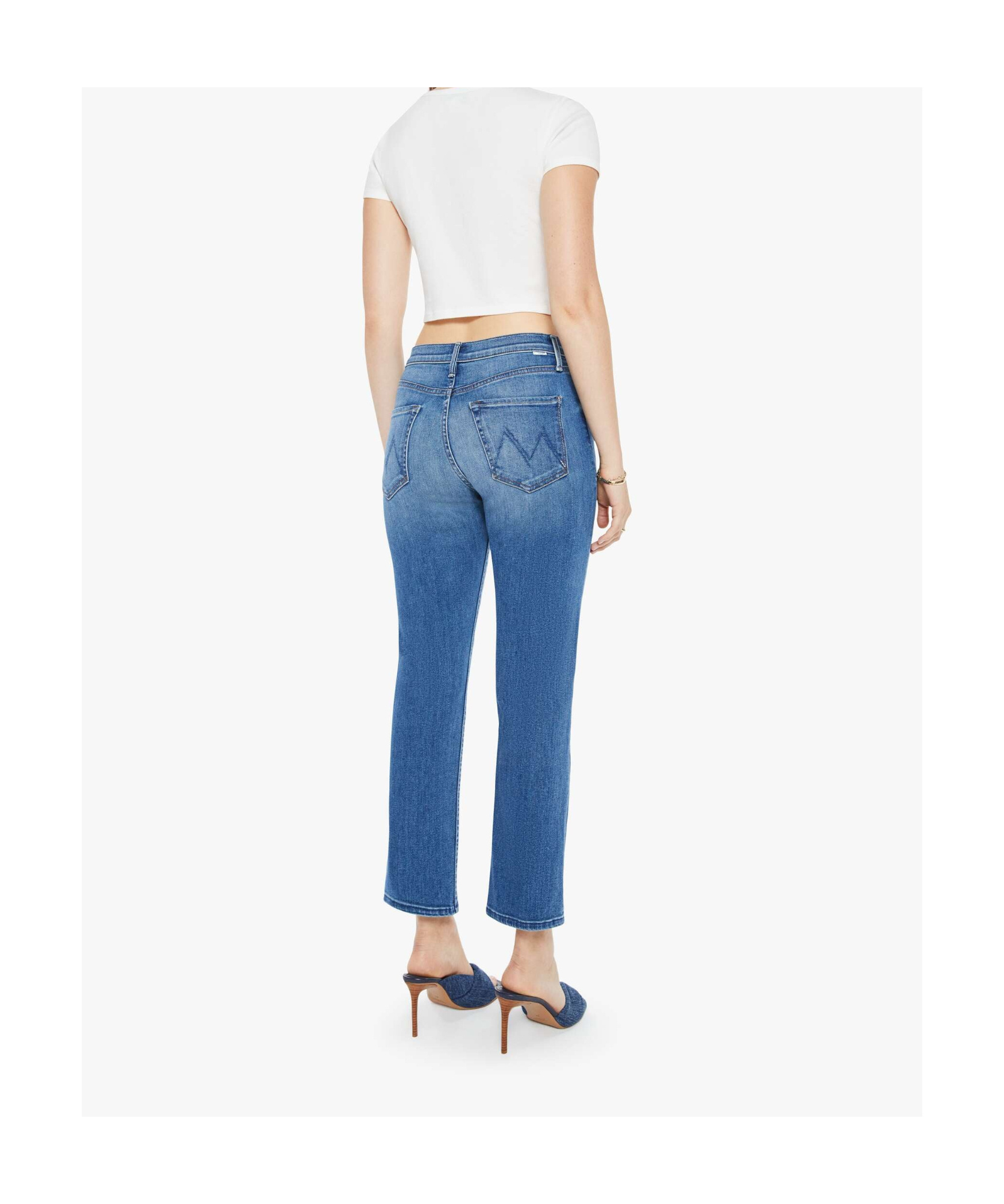 Mother Belt Loop Jeans In Blue