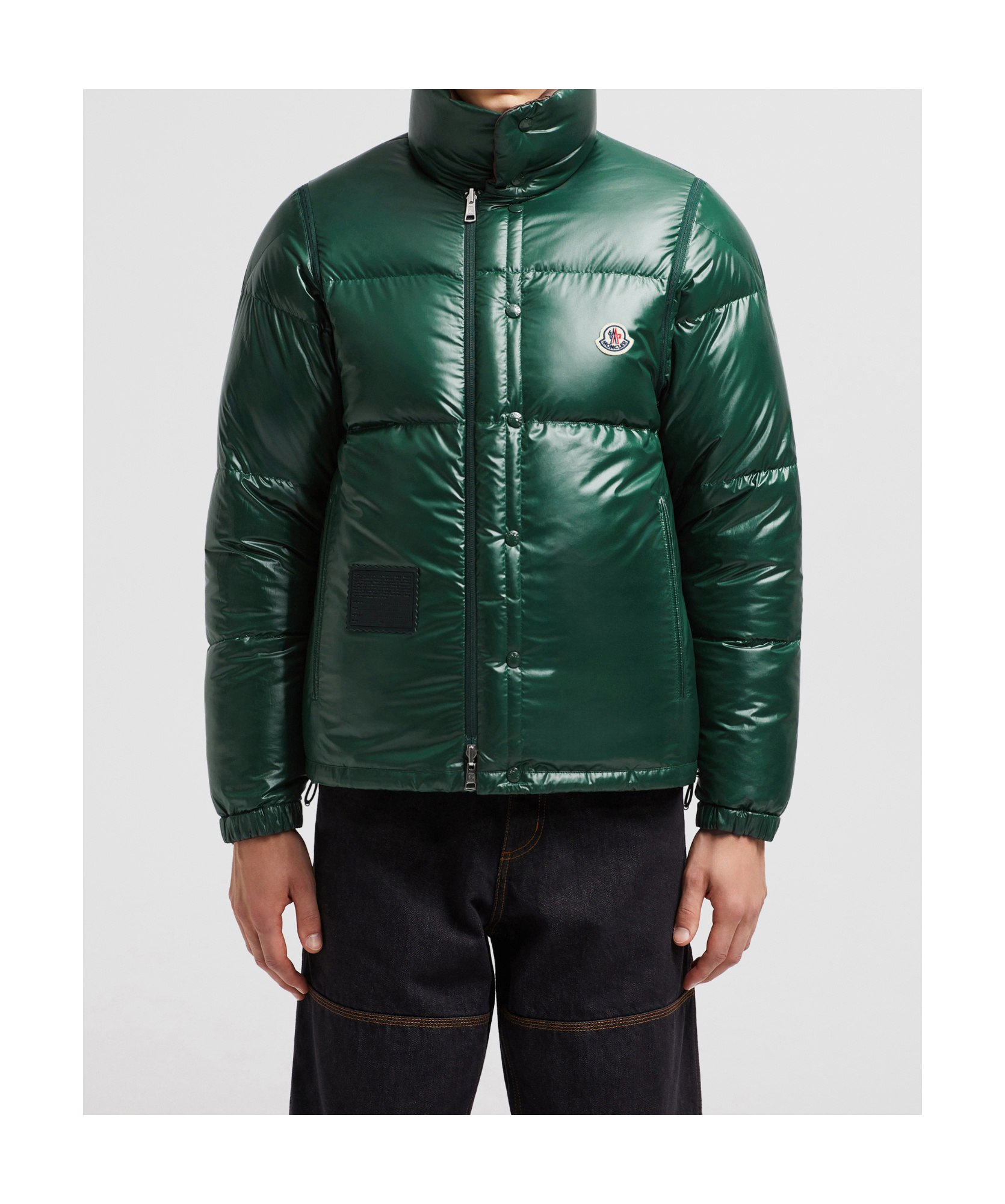 Moncler "verone 1" Reversible Crop Down Jacket In Brown
