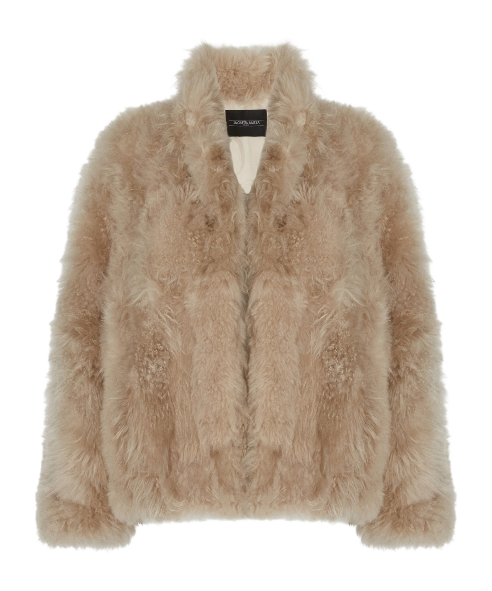 Simonetta Ravizza Long-sleeved Fur In Nude