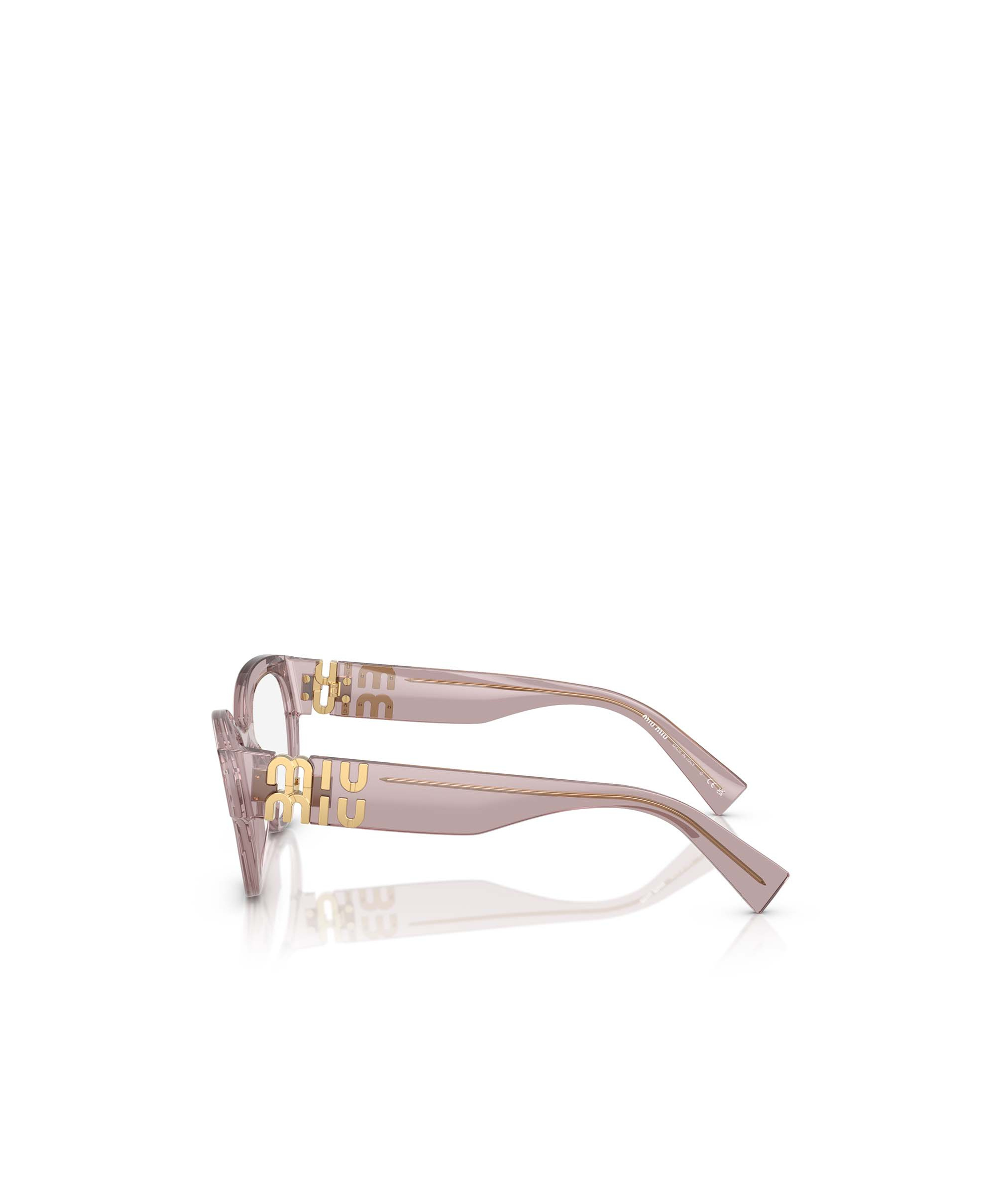 Miu Miu Logo Flat Mirror In Nude