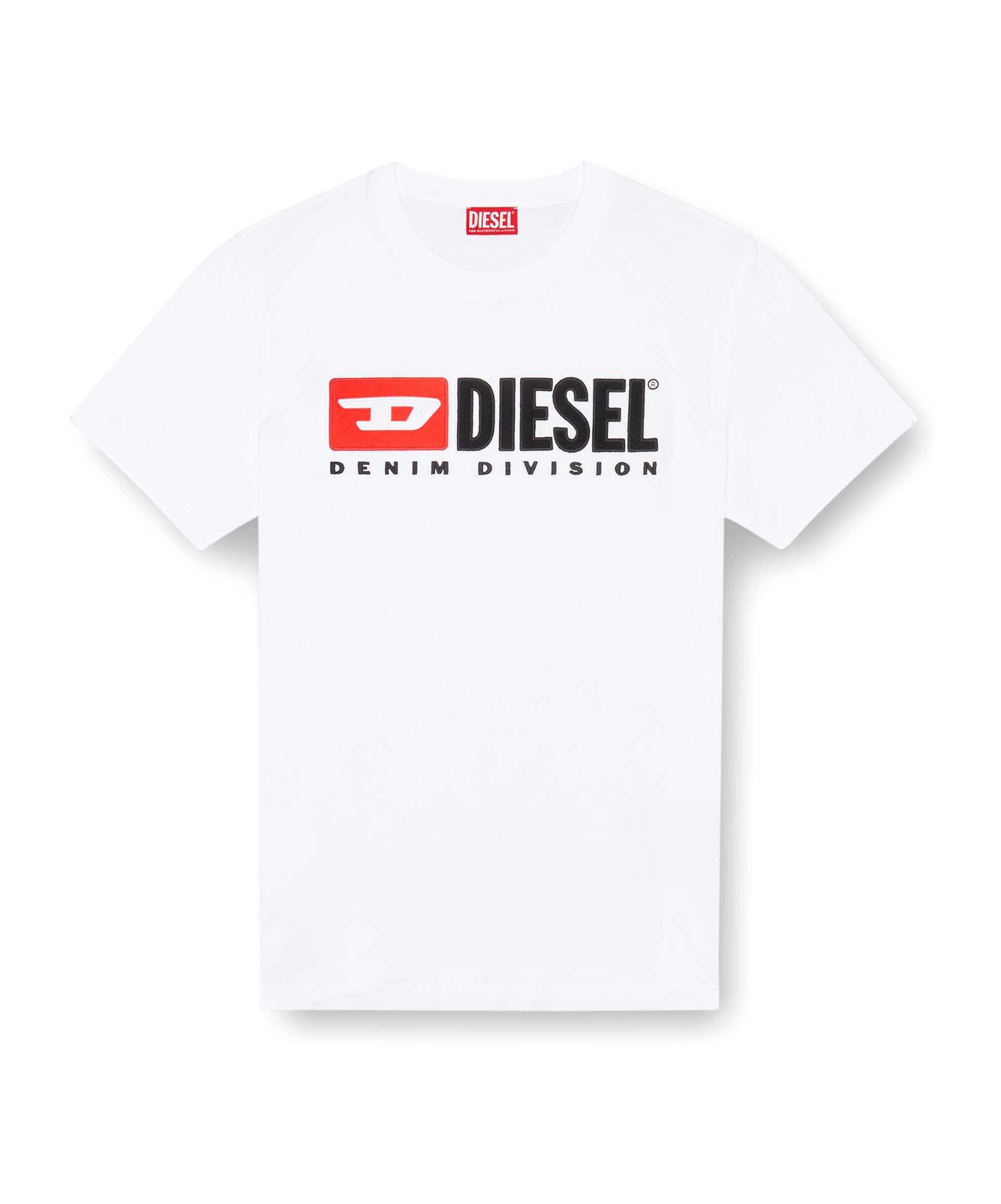 Diesel T-boxt-div Logo Printed T-shirt In White