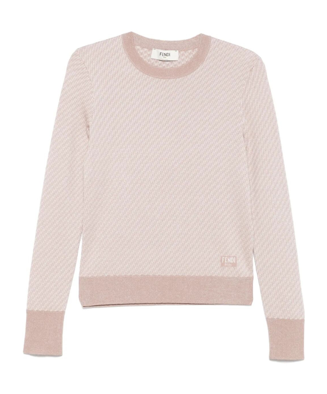 Fendi Ff-jacquard T-shirt In Pink