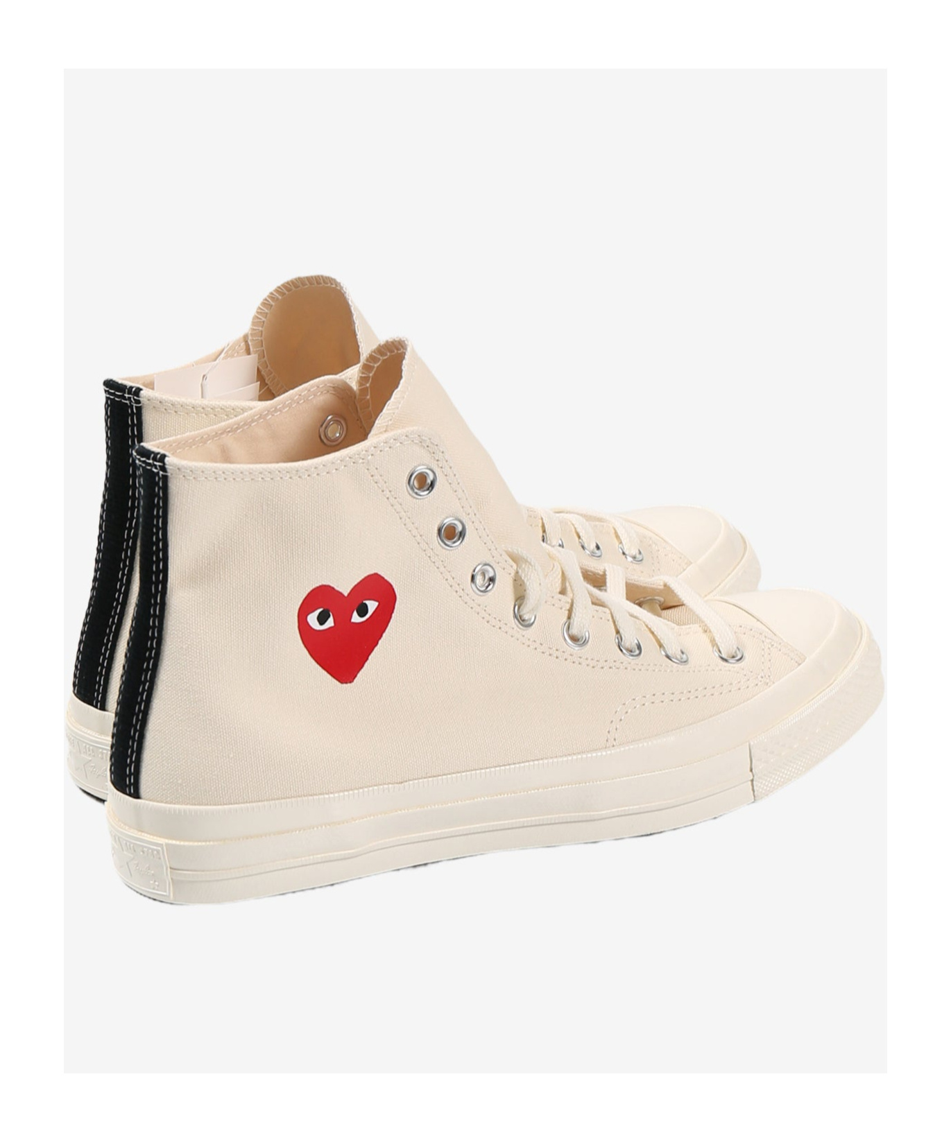Comme Des Garçons Play X Converse Chuck Taylor 70 High-top Casual Shoes In Nude