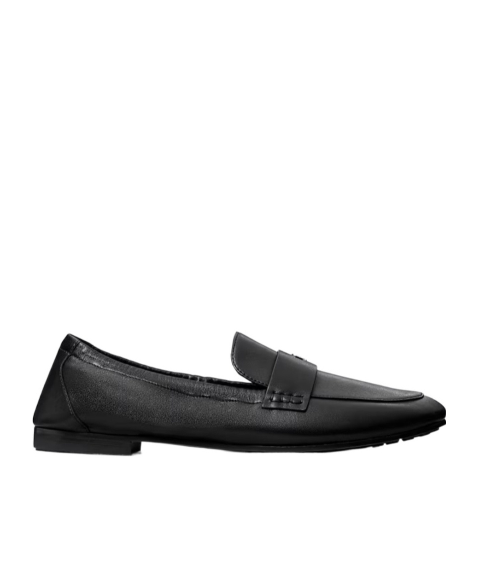 Tory Burch Gathered Detail Loafers In Black