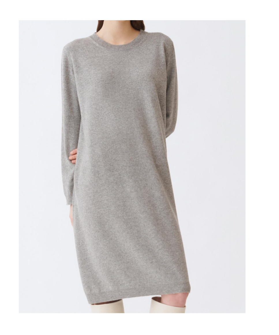 Fabiana Filippi Long Sleeve Dress In Gray