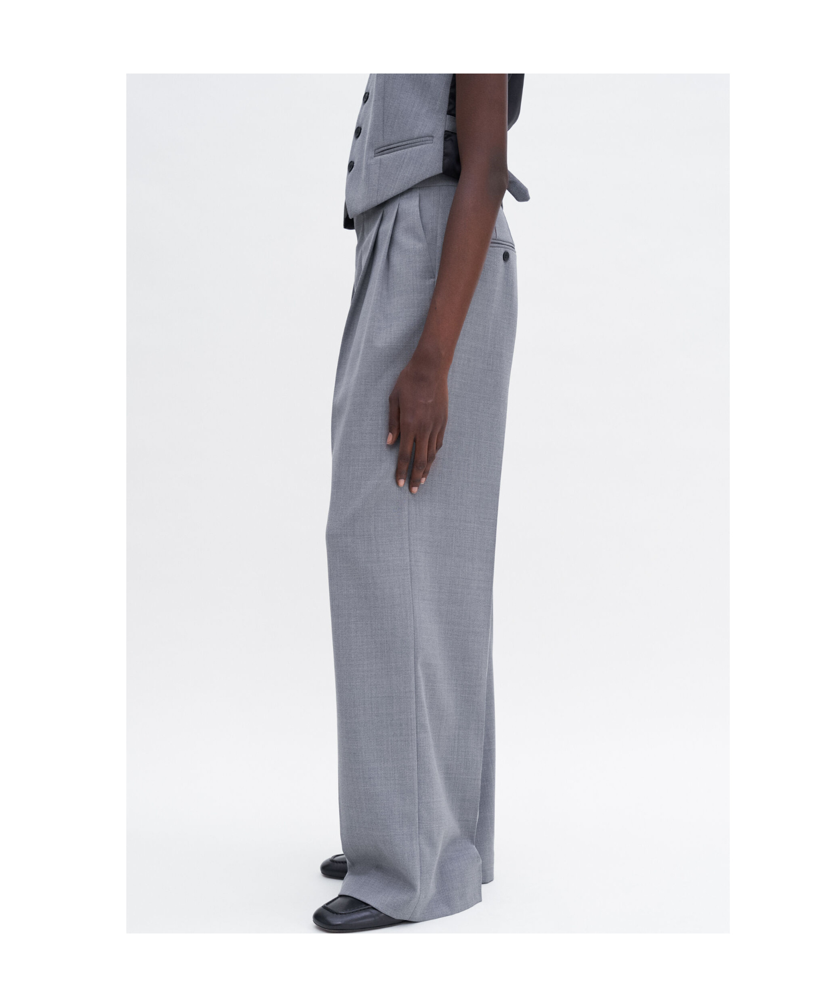 Filippa K Darcey Wide-leg Trousers In Gray