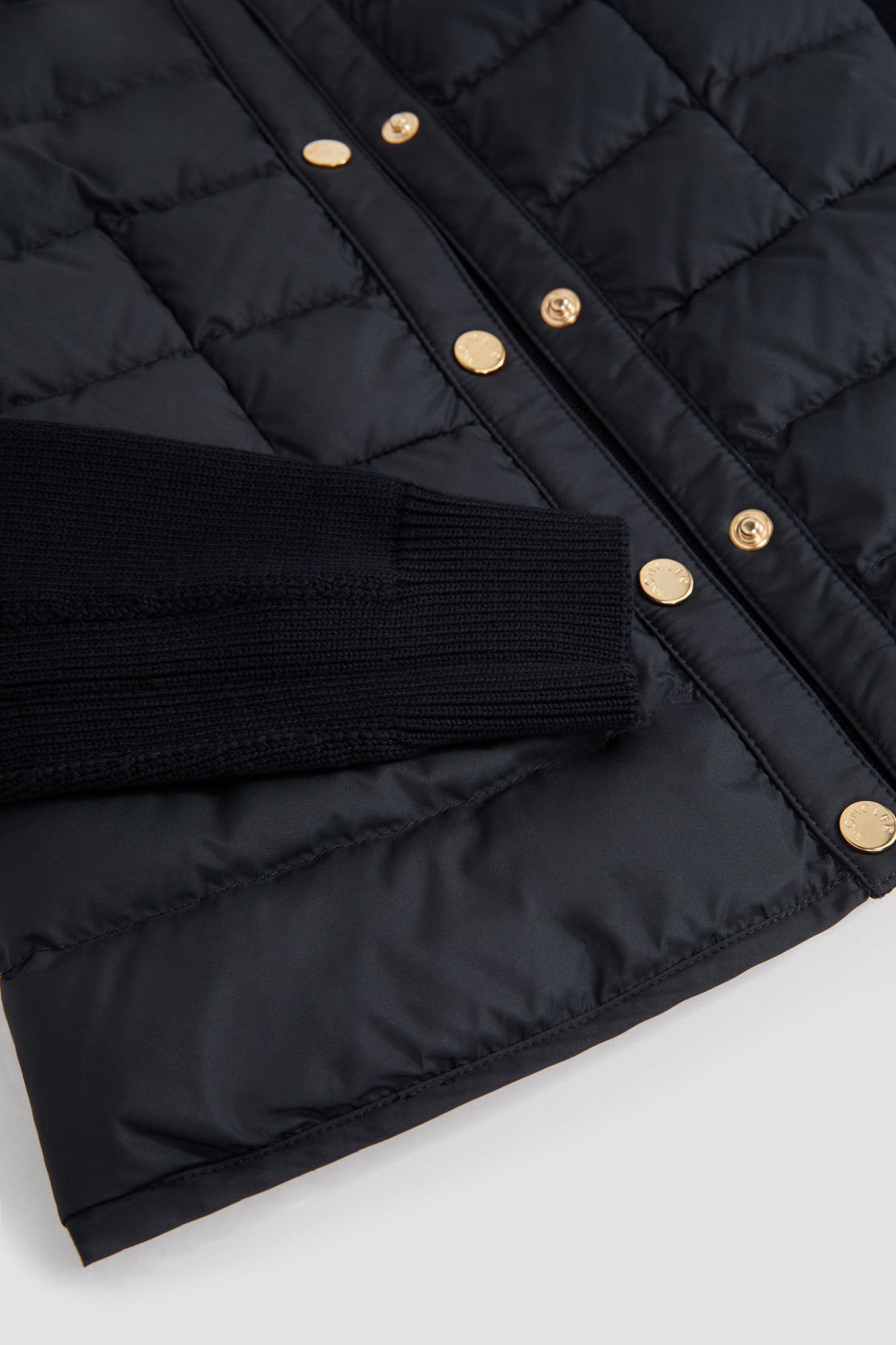 Moncler Long-sleeved Cardigan In Blue