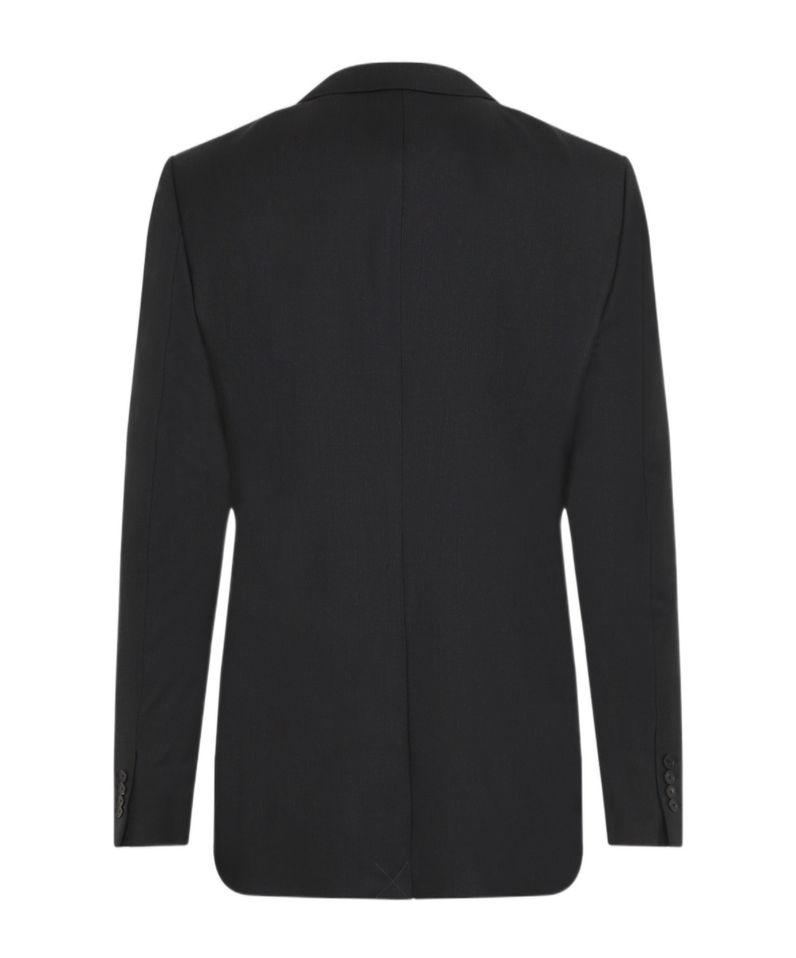 Lanvin Navy Blue Single Breasted Tailored Virgin Wool Jacket In Black