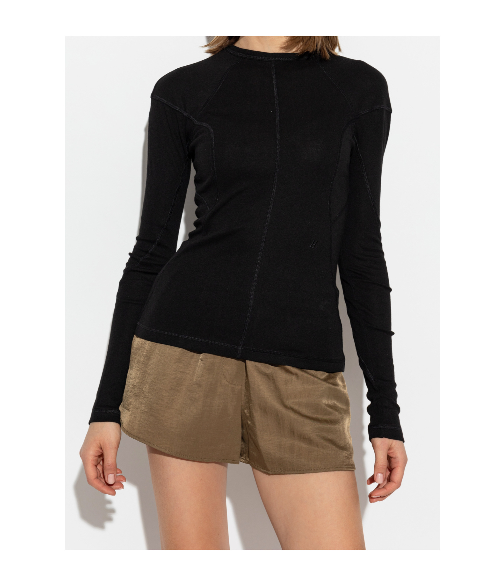 Helmut Lang Long-sleeved Top In Black