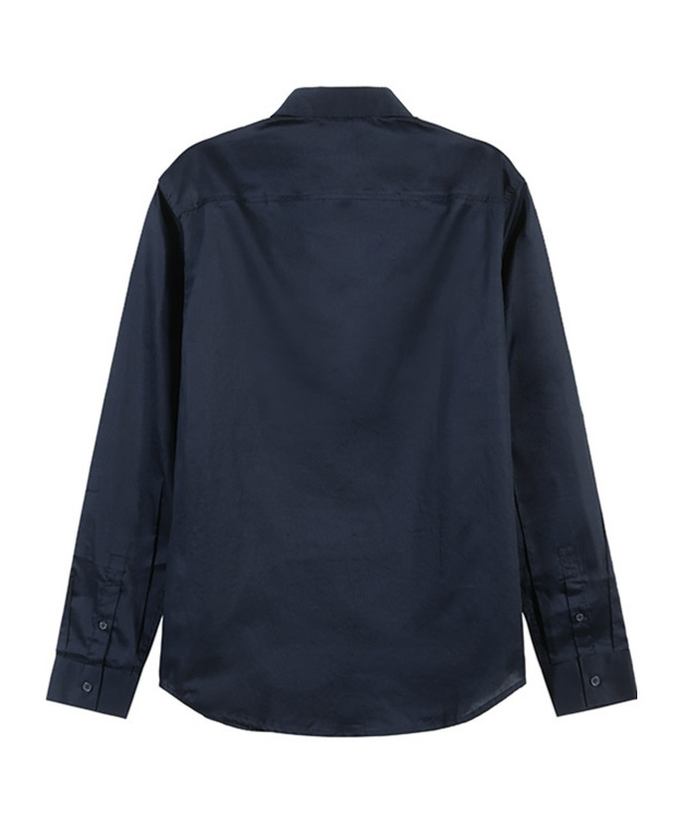 Armani Exchange Logo-embroidered Shirt In Navy Blue