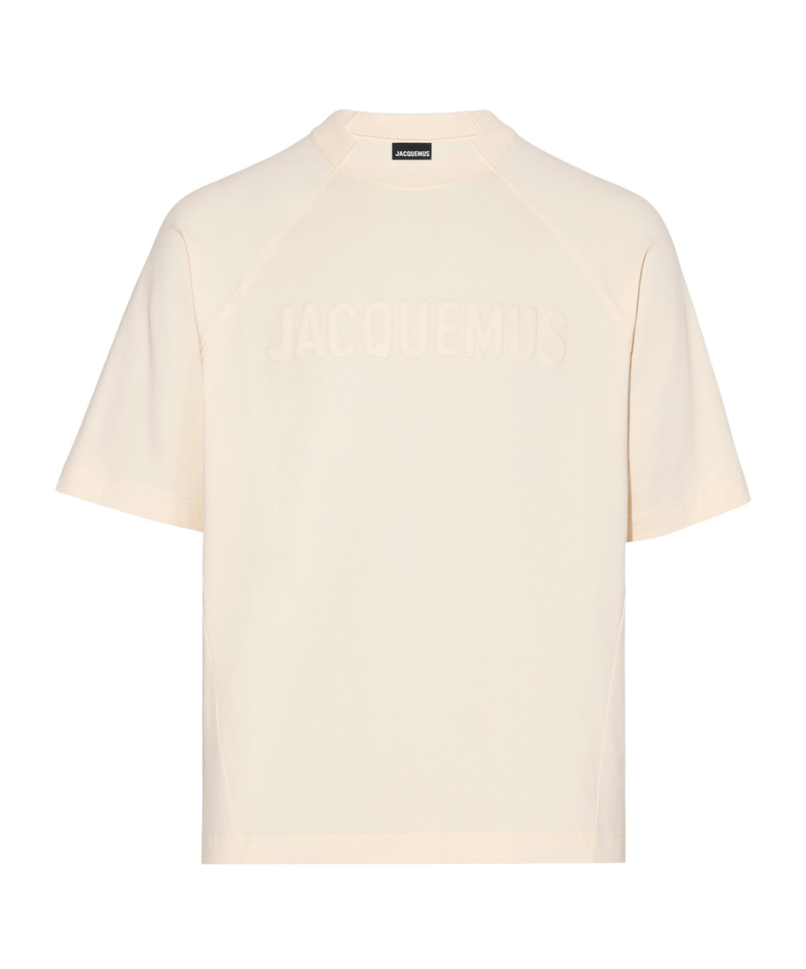 Shop Jacquemus Le Tshirt Typo Crewneck T-shirt In White