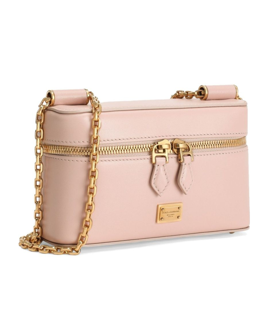 Dolce & Gabbana Schultertasche Sicily Small Aus Leder In Nude